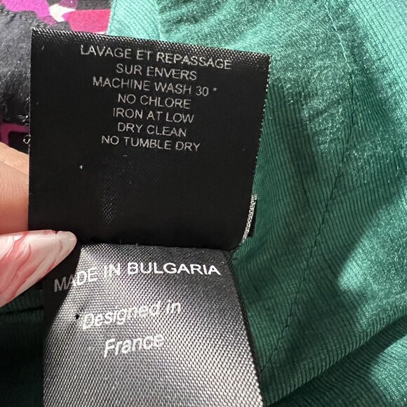 Nathalie Chaize Tunic Top Woman 8 Kelly Green Pullover Hi-Low Lagenlook Blouse - Picture 10 of 11